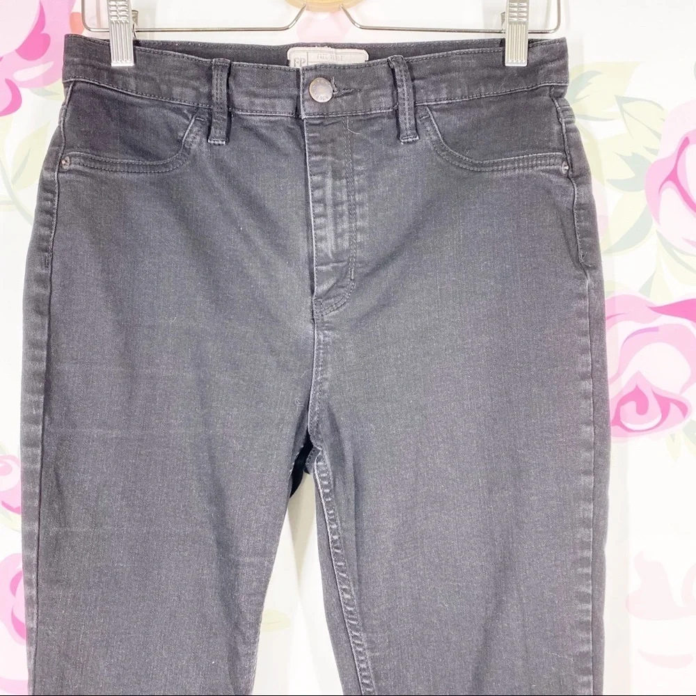 Free People High Rise Black Skinny Denim Jeans 31